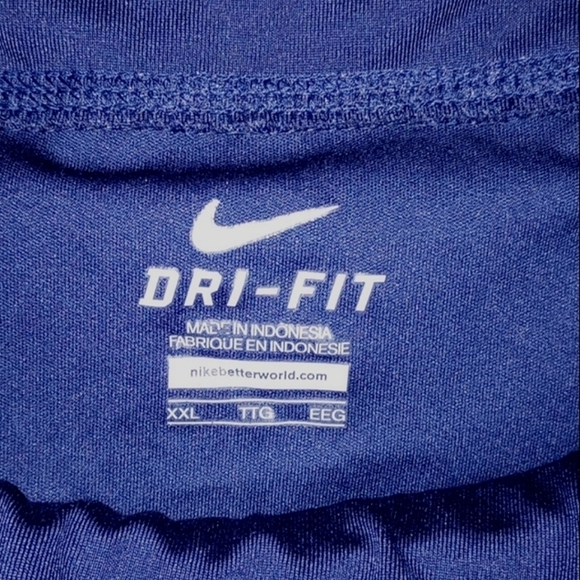 XXL NIKE SHORTS Dri-fit Wicking Workout Running Built in Panty Navy Blue Florida - Picture 5 of 8